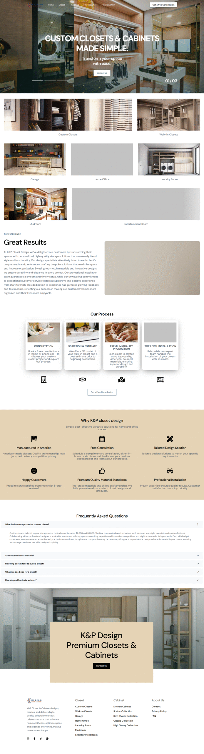 KP Closet & Cabinet Design